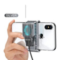 Black mobile phone radiator clip measuring 85mm with aluminium alloy cooling plates and USB cable