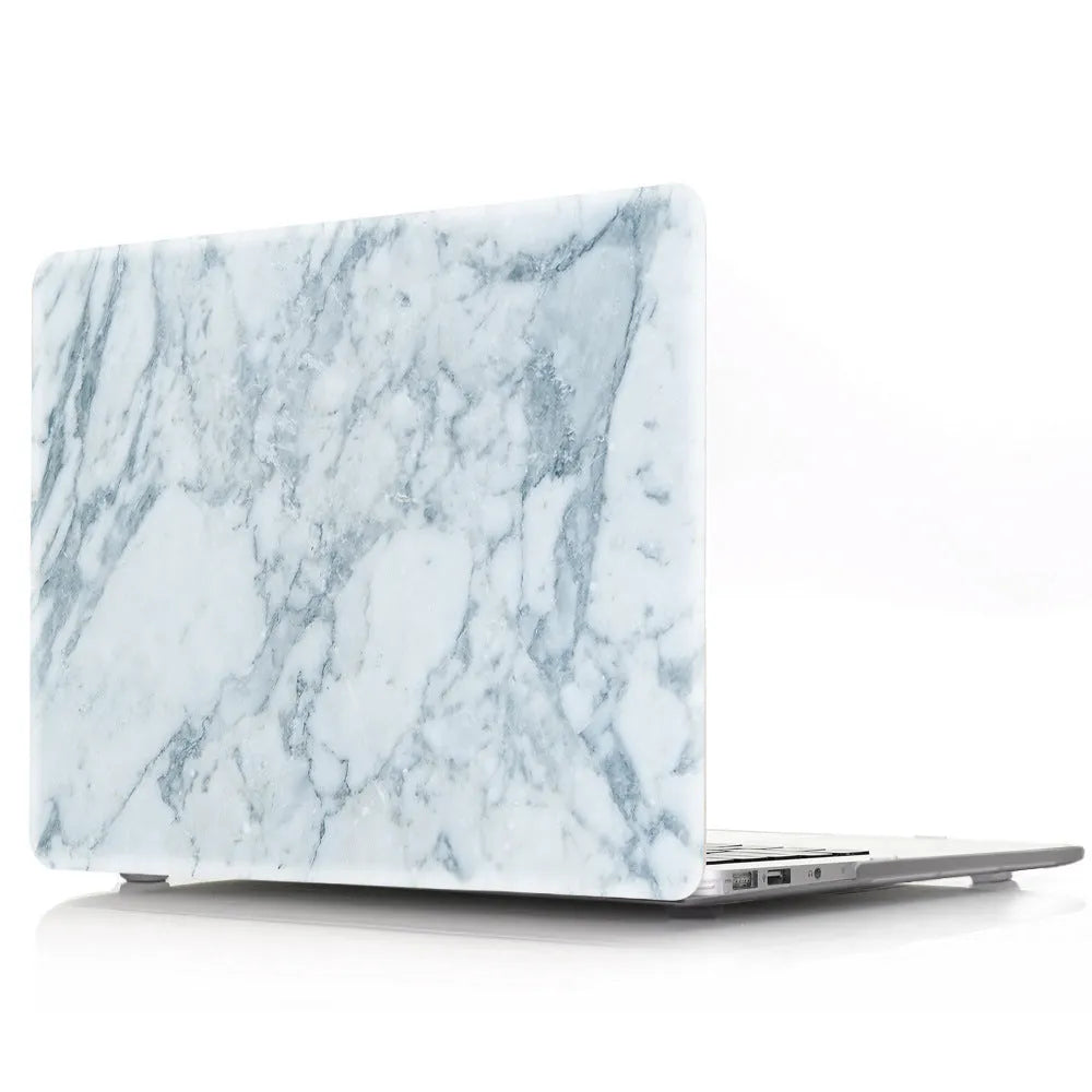 Plastic laptop case with marble pattern design for MacBook protection