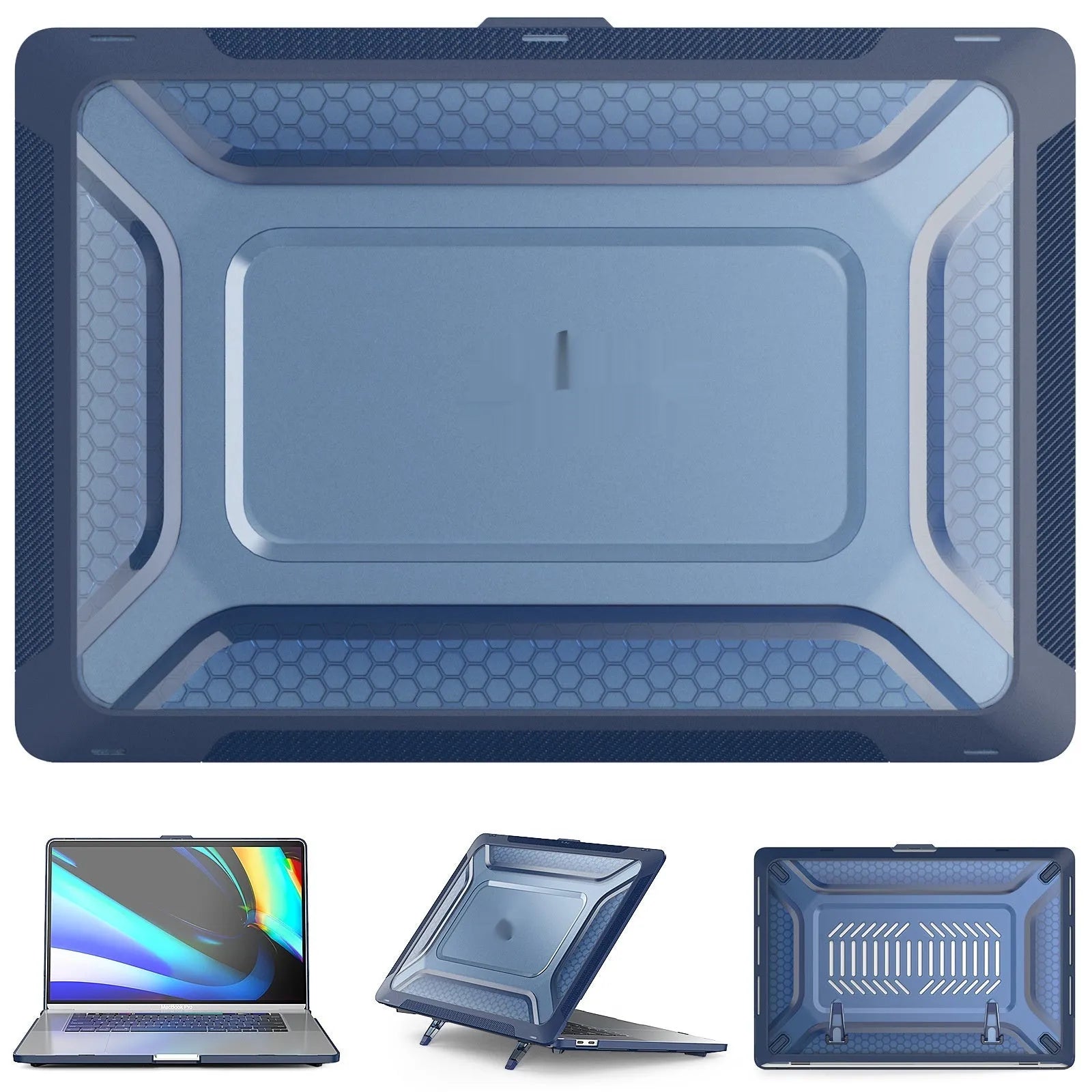 MacBook protective sleeve in cool black colour with EVA foam construction and microfibre lining