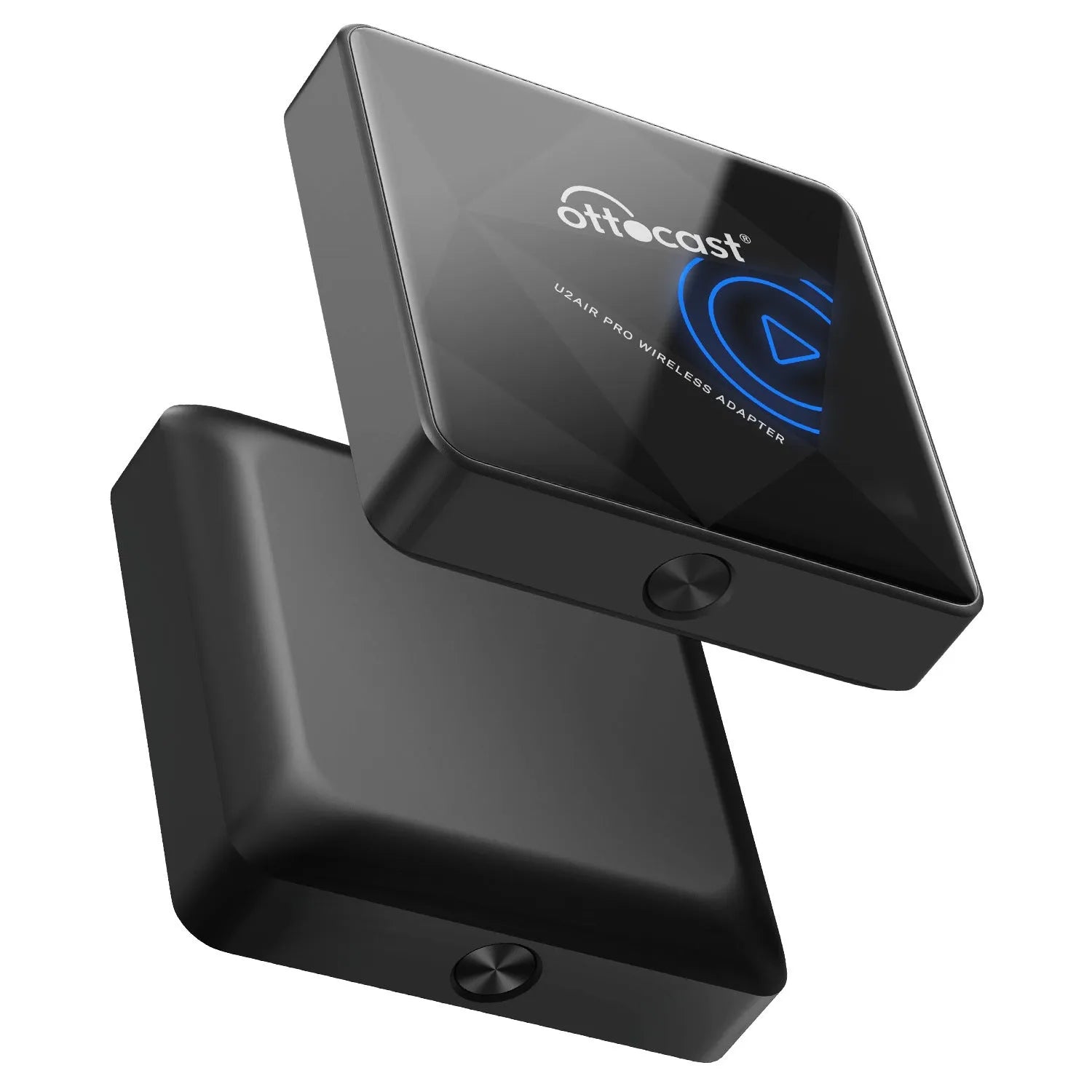 Black Wireless Car Bluetooth AIBOX Magic Box with Type-C connector for car audio streaming