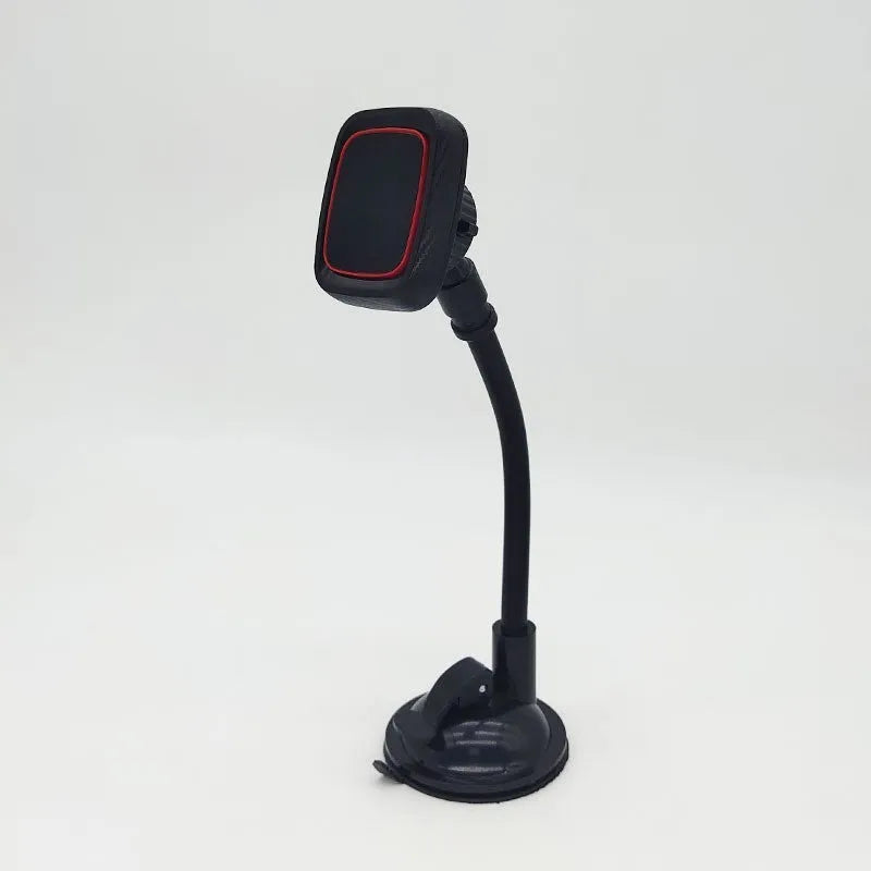 Hose black car air vent phone holder with long brush mount on vehicle vent.