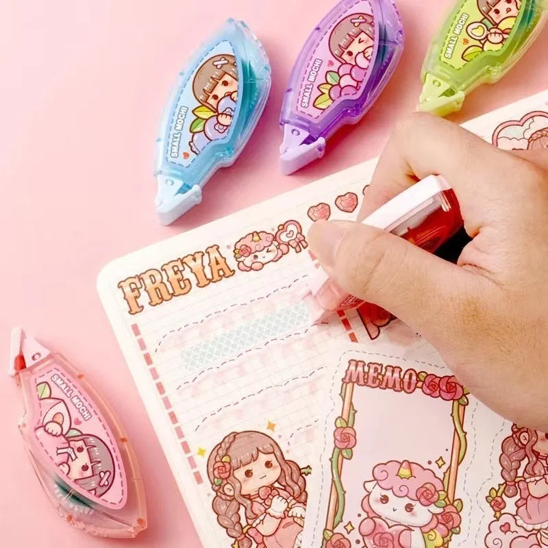 Hand Account dotting glue in plastic container with fruit-inspired colours including peach juice and blueberry juice
