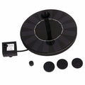 Round 16cm solar panel fountain pump for outdoor bird baths and small garden ponds.