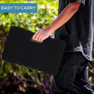 Garden kneeler with blue foam cushion and plastic frame, dimensions 45x28x4cm, for kneeling comfort