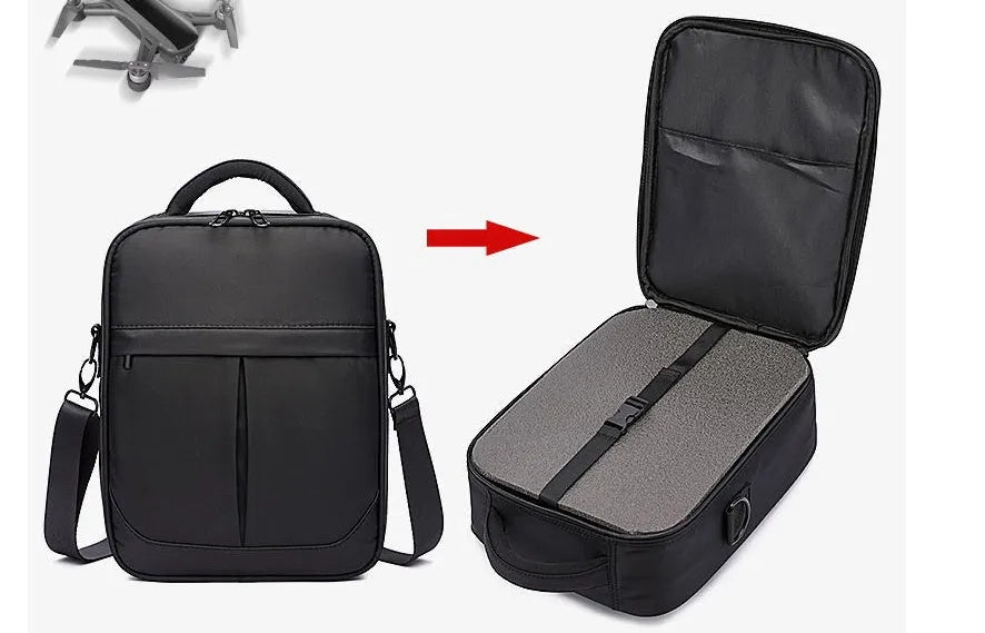 Black Oxford fabric men's messenger shoulder bag shown from the front.