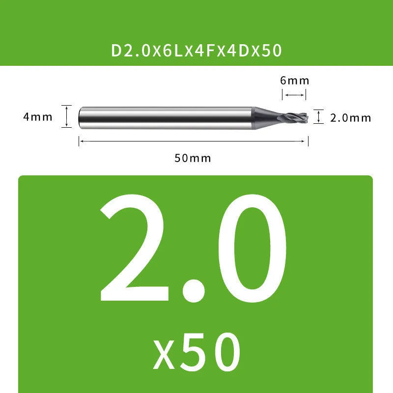4-blade tungsten steel end mill for CNC milling with 35 degree helix angle