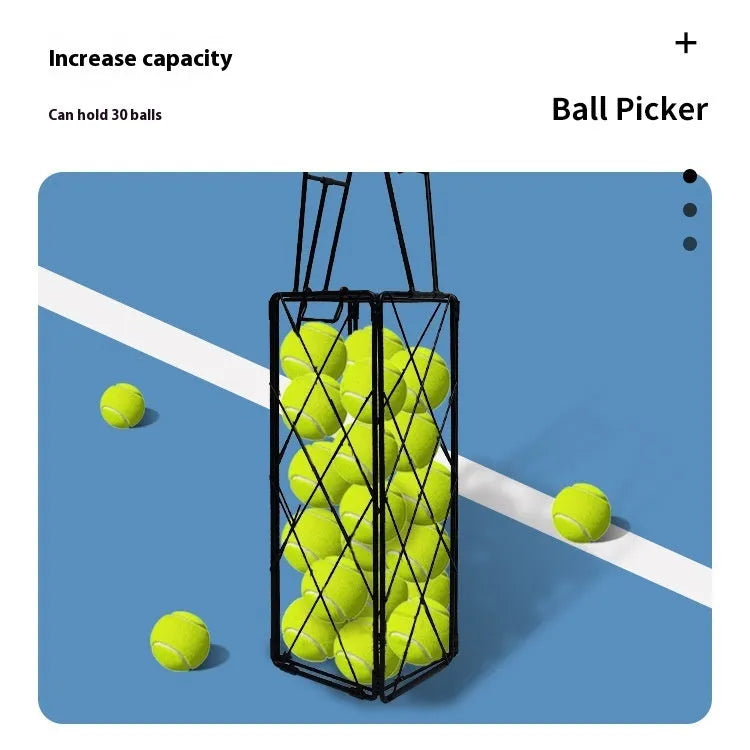 Black iron ball picker for tennis and table tennis, specification 40.5 by 8