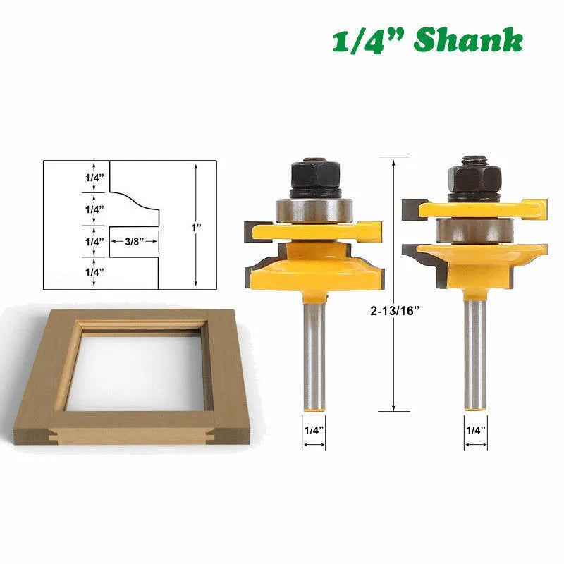 West Tenon Knife two-piece set for cutting cabinet door joints.