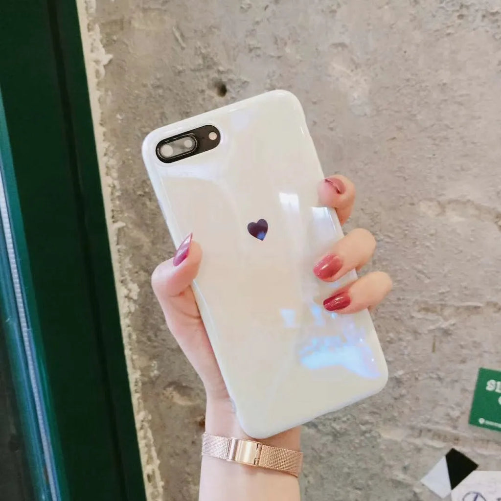 Clear iPhone phone case for iPhoneX iPhone6 iPhone7 iPhone8 models in white colour