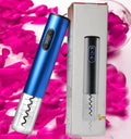 Silver aluminium alloy electric wine bottle opener with integrated foil cutter