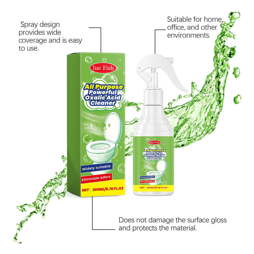 200ml household grease cleaning spray bottle with sodium hydroxide and oxalic acid formula, measuring 5.5cm by 13.6cm