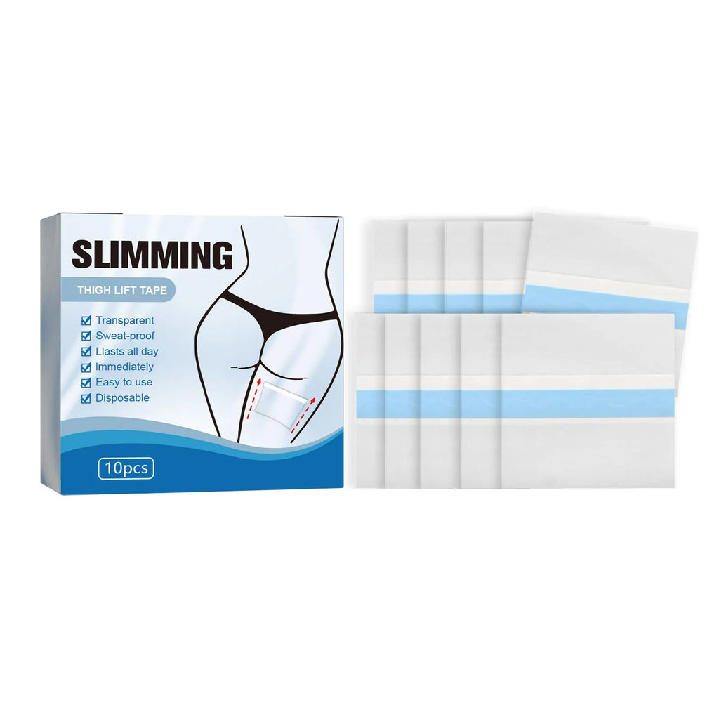 Box of 10 square 12 cm body slimming adhesive patches for the navel.
