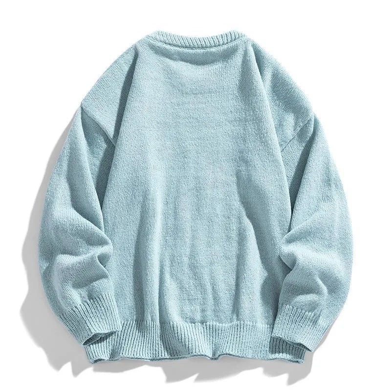 Twist stripes furry pullover sweater in light gray or Cloud Blue, thickened autumn winter top, sizes M to 3XL