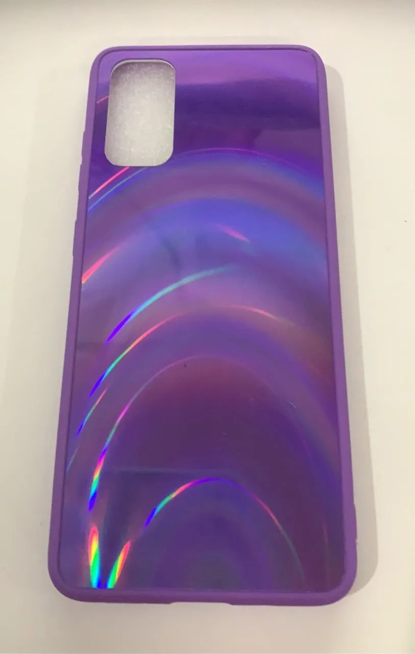 Marble shockproof silicone phone case for Samsung Galaxy in multiple colour options showing front and back view.