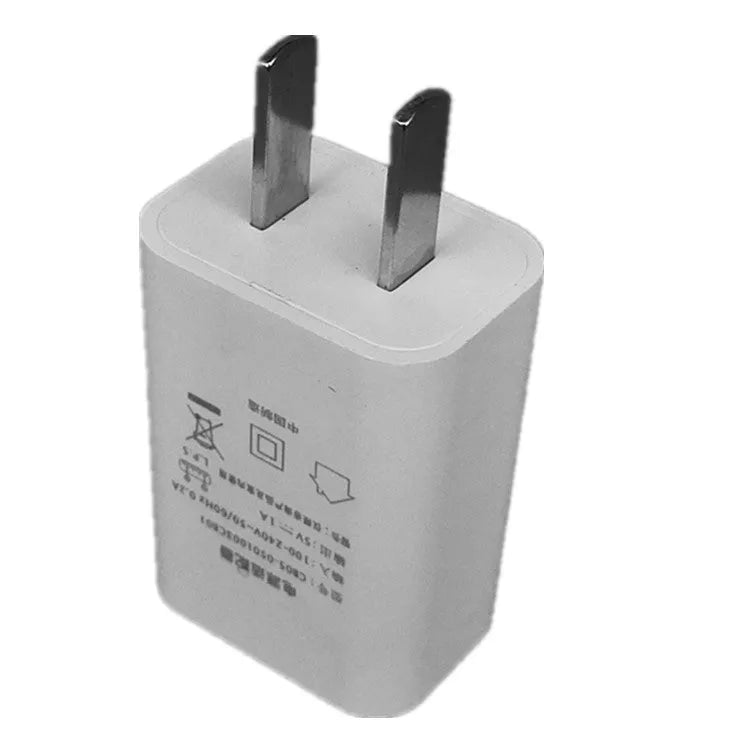 Standard power adapter with 5V1A output for mobile phone charging