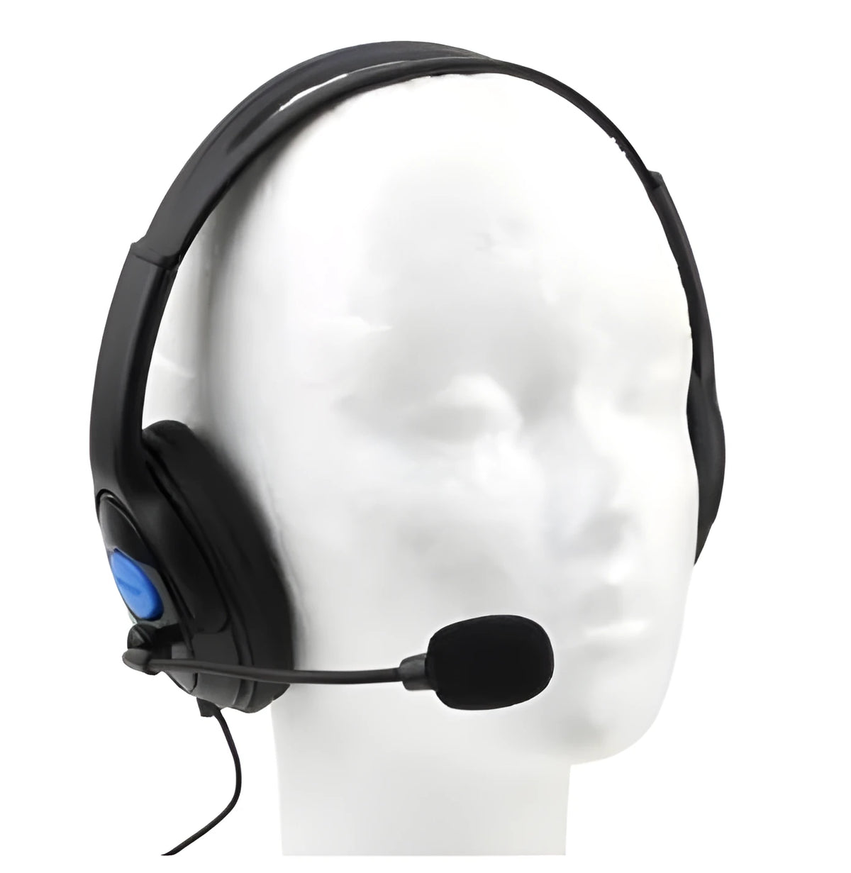 Black PS4 wired gaming headset with bilateral large ear cups
