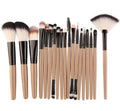MAANGE 18-piece make-up brush set with fan-shaped tools for contouring and blush application