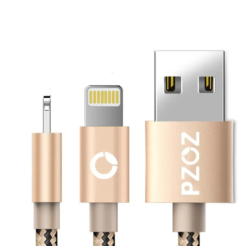 Apple MFI Certified Lightning data cable in grey or silver, 1 metre long.