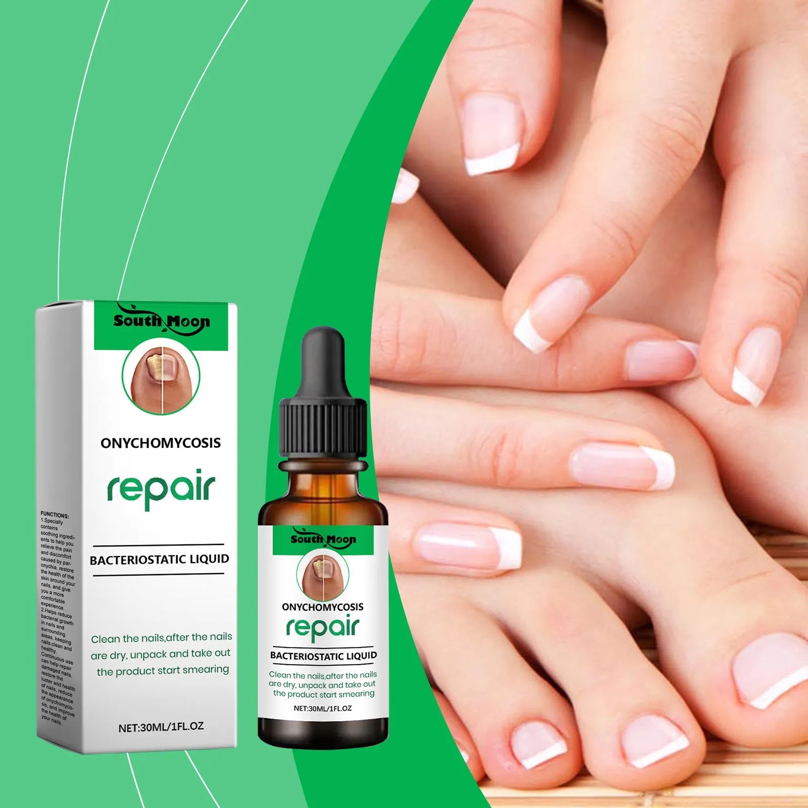 30ml bottle of nail care daily gentle cleaning nursing solution for nail maintenance