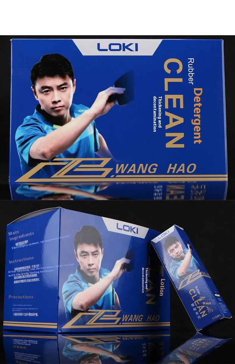 110ml table tennis rubber cleaning agent bottle with sponge applicator for paddle maintenance