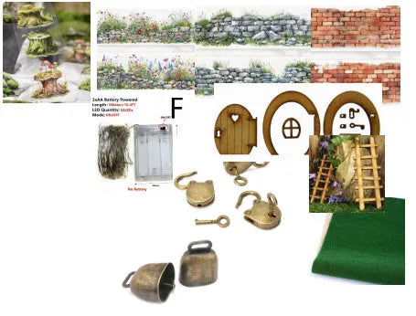 Forest Moss Series DIY decorative sticker roll set with artificial moss and wooden pieces for craft scenes