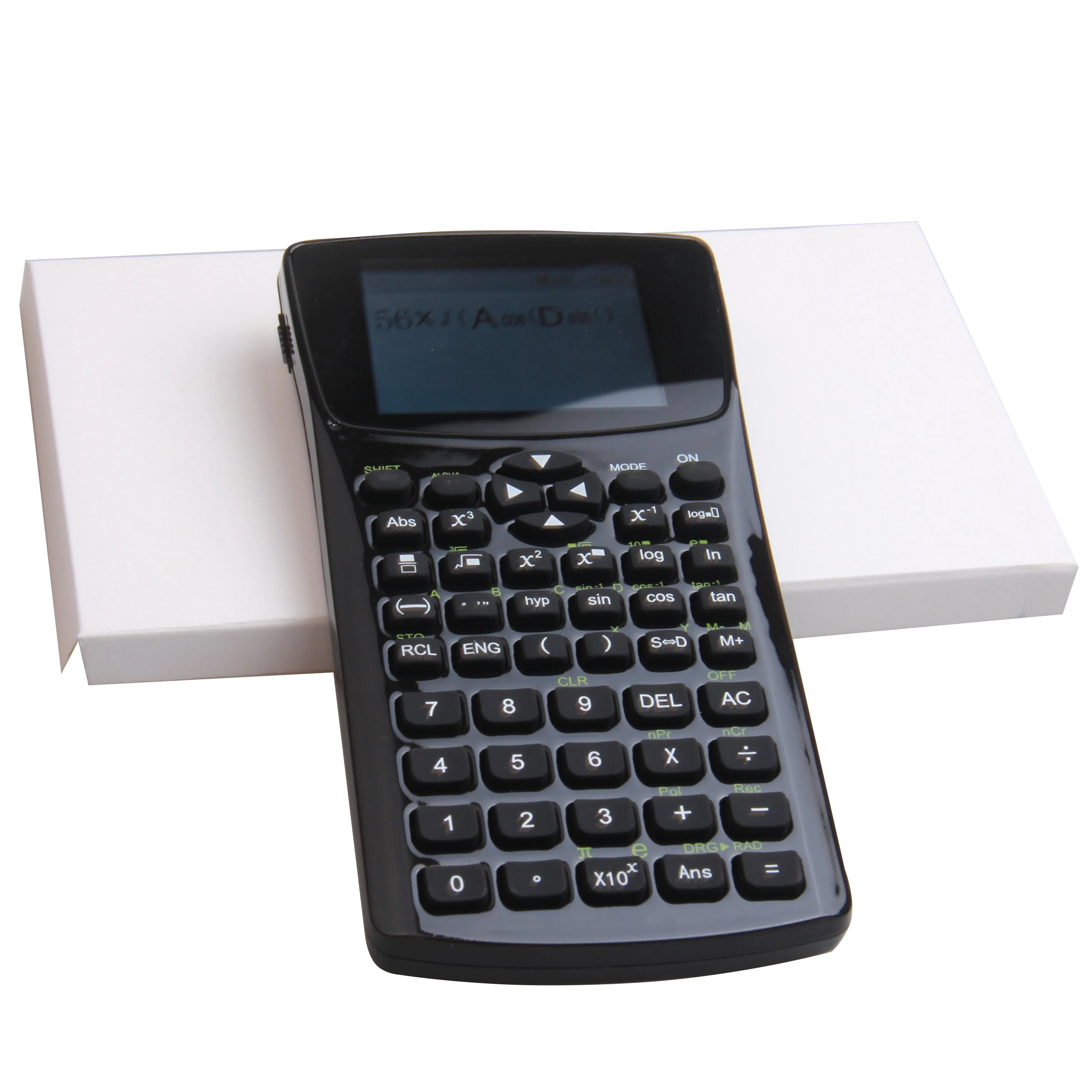 Black multifunctional e-book reader with 2.8cm colour screen showing multiple language options