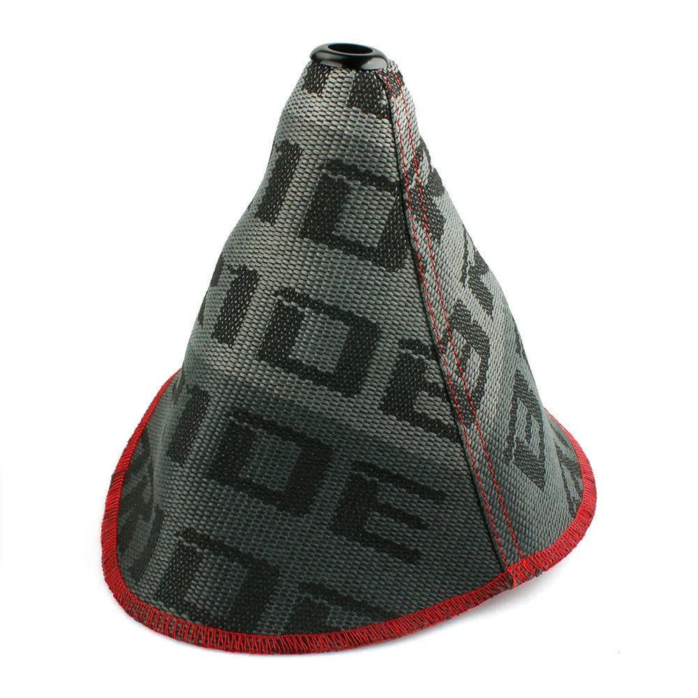 Canvas dust cover for Bride and Recaro racing seats shown in black, red, and grey colour options.