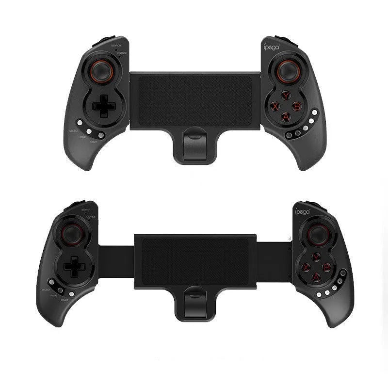 PG-9023 wireless telescopic gamepad controller extended to 24.5cm with smartphone attached