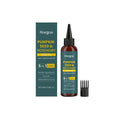 Rosemary hair care essential oil set showing 100ml bottle, pointed applicator tip, and hair comb for scalp treatment