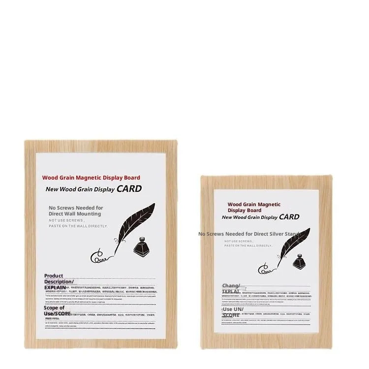 Magnetic PVC photo frame in rectangular shape, shown in black colour, for wall display of A4 print.