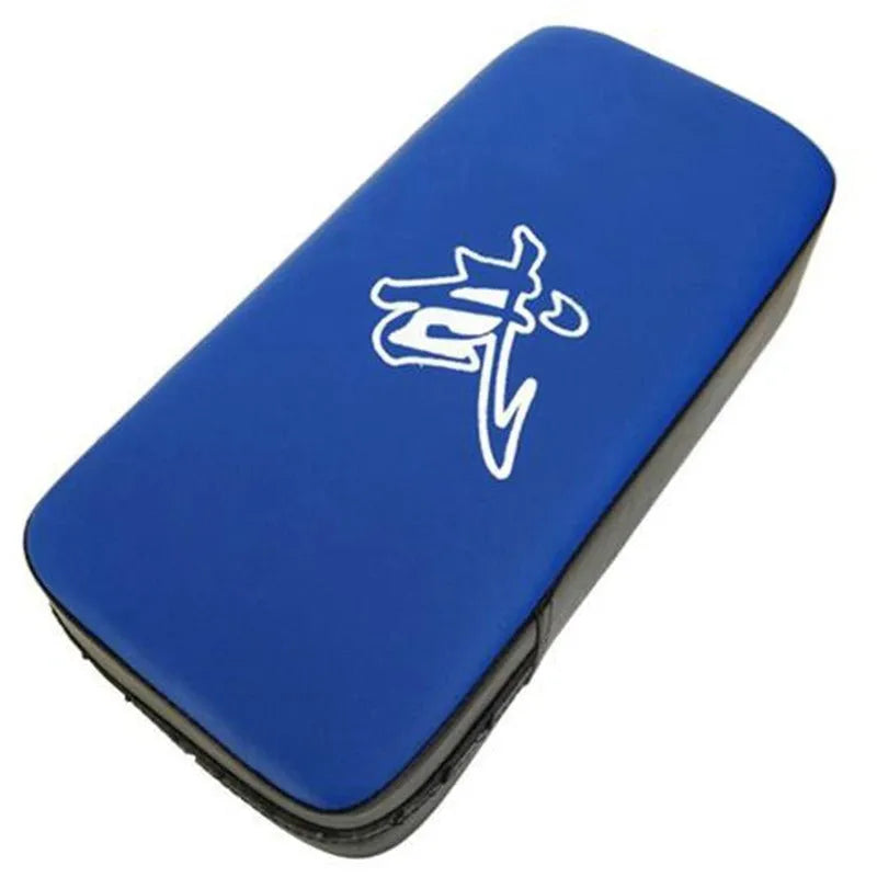 Blue and red square foot target sanda boxing props with thickened PU construction for martial arts training