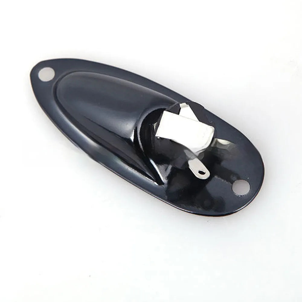 Black and silver alloy electric guitar output jack socket for 6.35mm plug