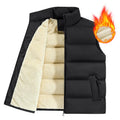 Men's striped lambswool vest in black, dark blue, or red colours for autumn and winter wear