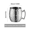 Stainless steel Moscow mule cup with copper-plated finish in gold colour, 350ml capacity