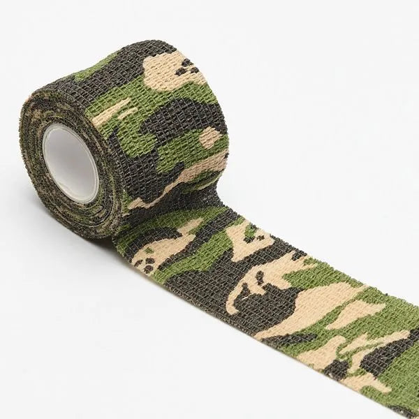 Camouflage elastic bandage roll for wrapping hunting camera legs and telescopic equipment
