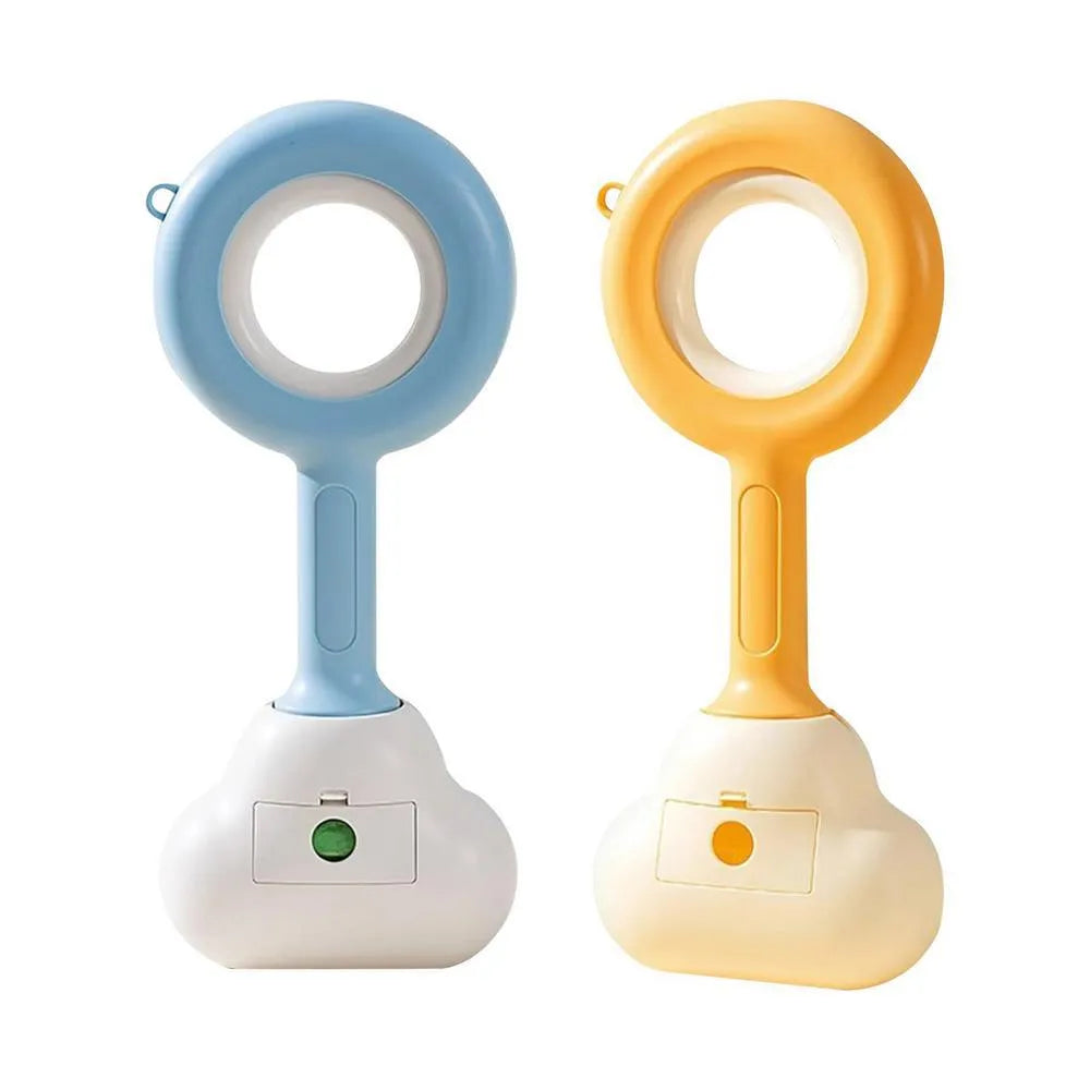 Cloud-shaped jaw dog pooper scooper in white blue colour with comfortable grip handle