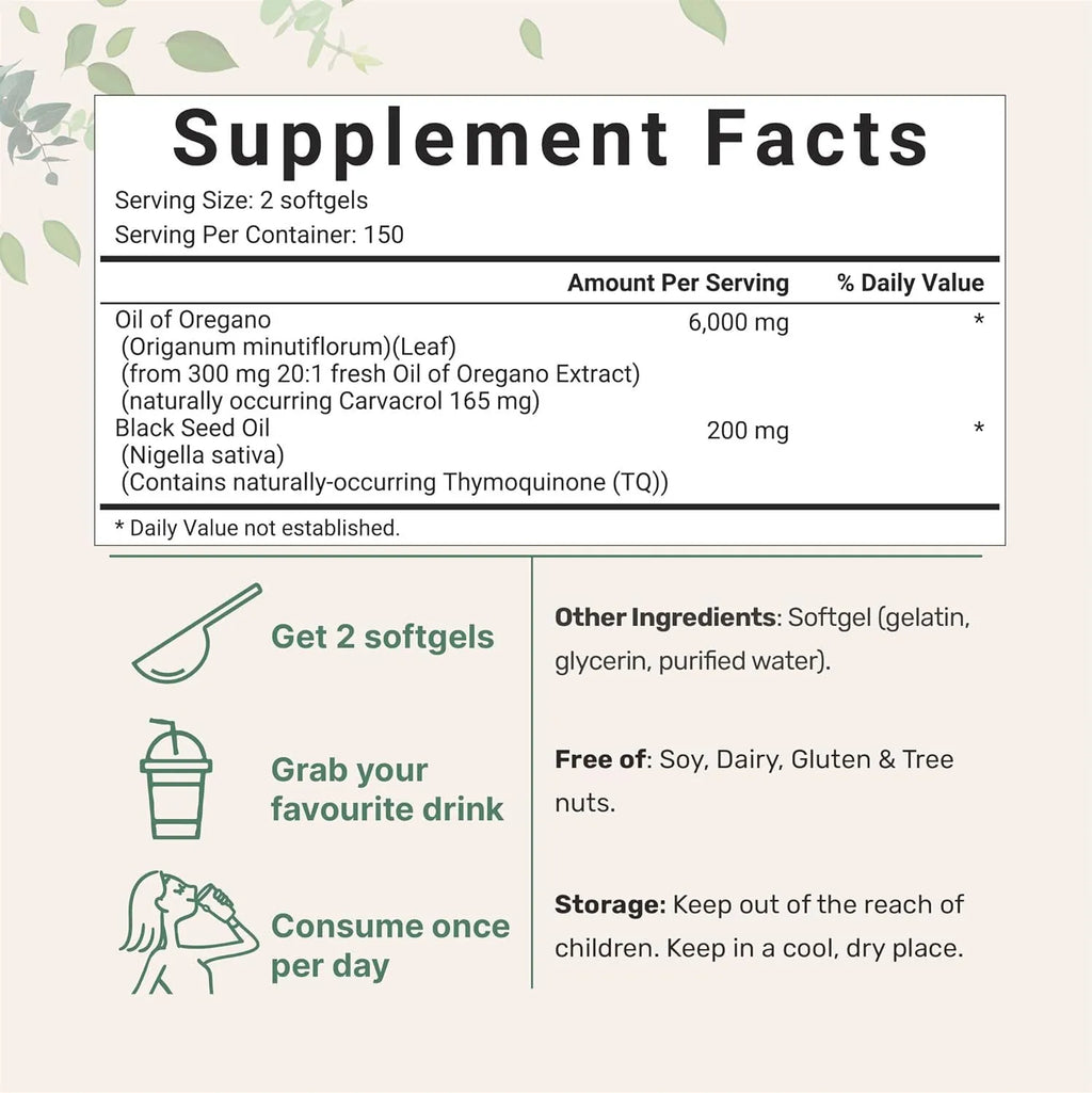 Butter Black Seed Oil Soft Capsules bottle showing 180 or 300 tablets with soft gel capsules visible