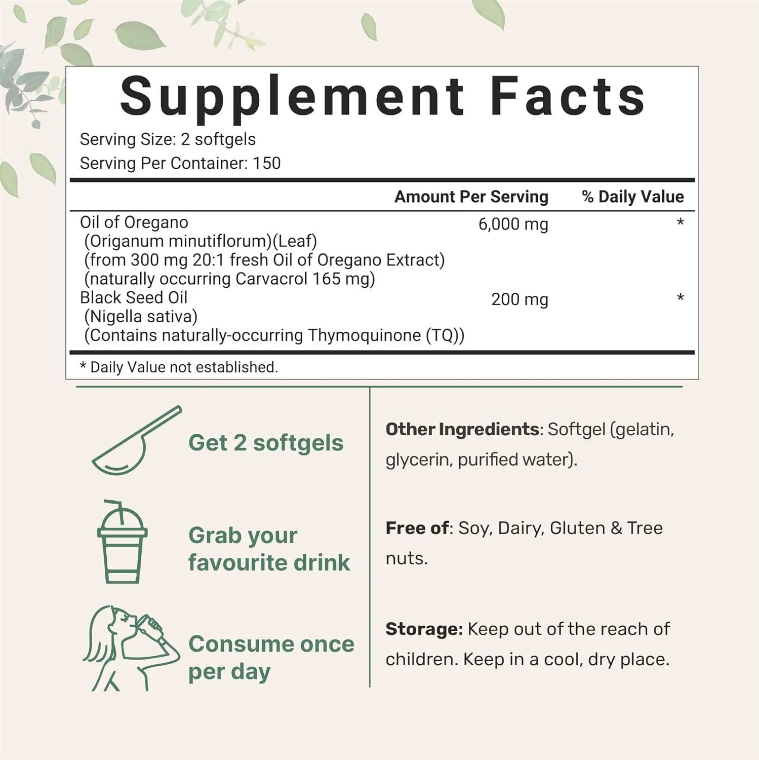 Butter Black Seed Oil Soft Capsules bottle showing 180 or 300 tablets with soft gel capsules visible