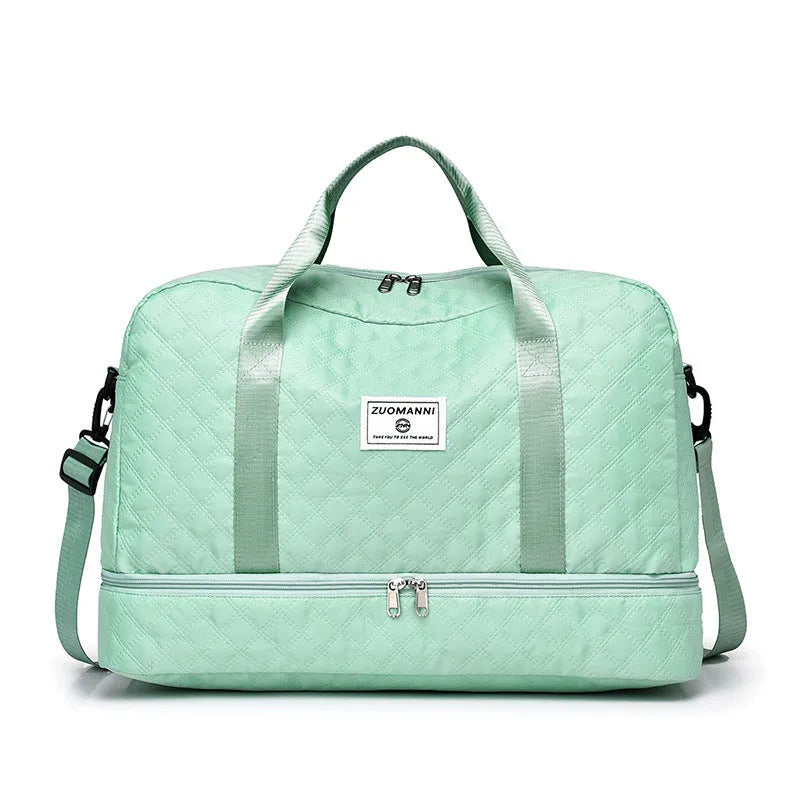 Fashion portable large capacity buggy leisure travel bag in Oxford cloth with 36-55L capacity and breathable construction