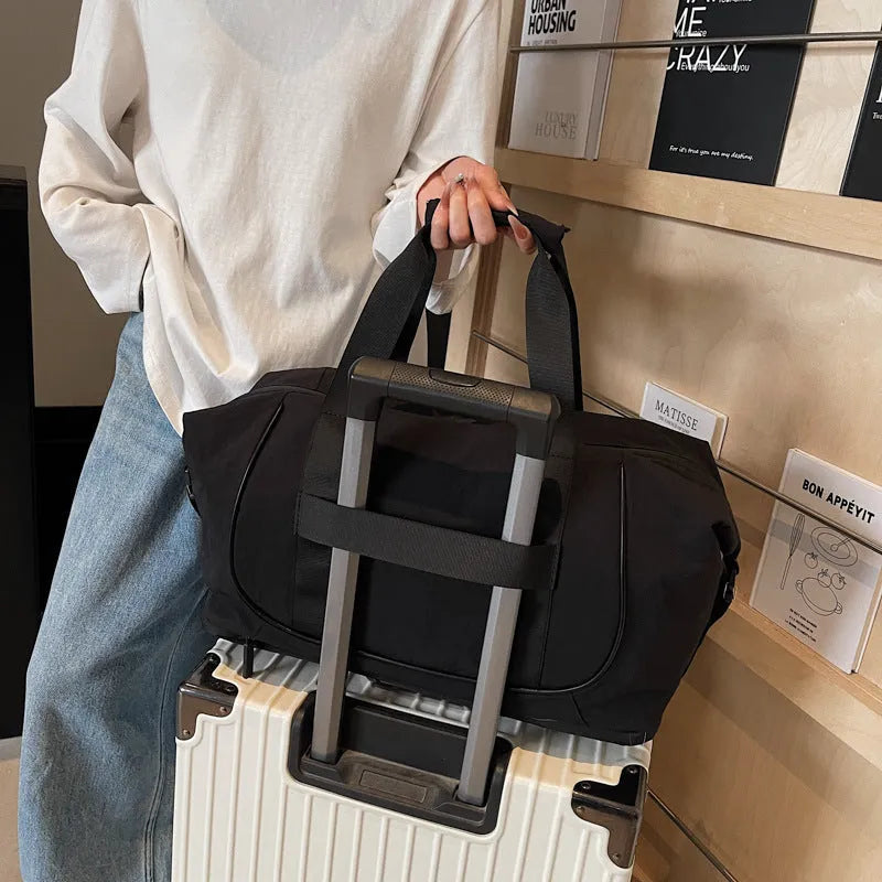 Oxford cloth crossbody bag in solid colour with one shoulder strap for yoga and travel