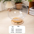 Transparent acrylic space capsule cat bathtub pet bed with turntable design