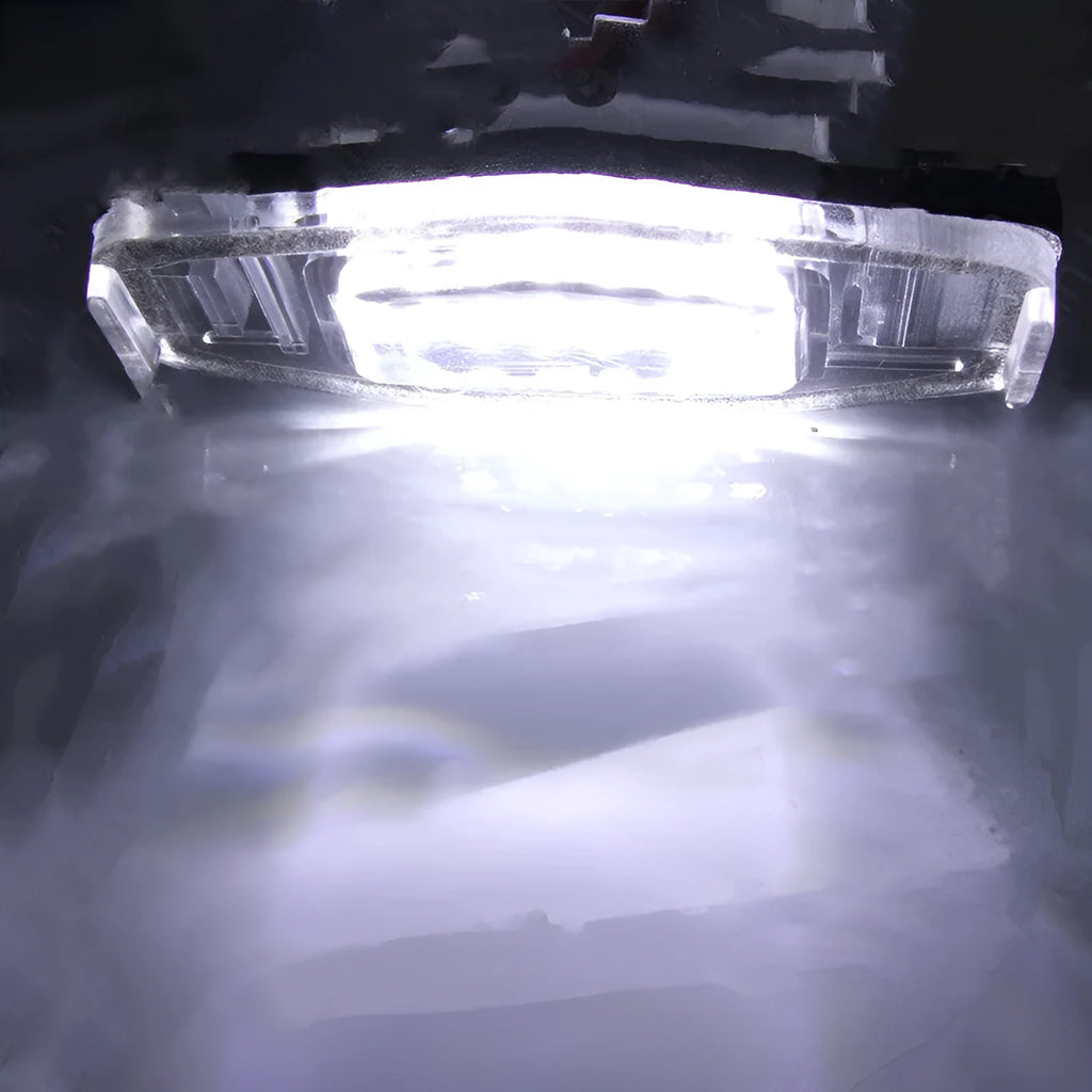White LED license plate light unit for Honda CIVIC cars on a plain background.