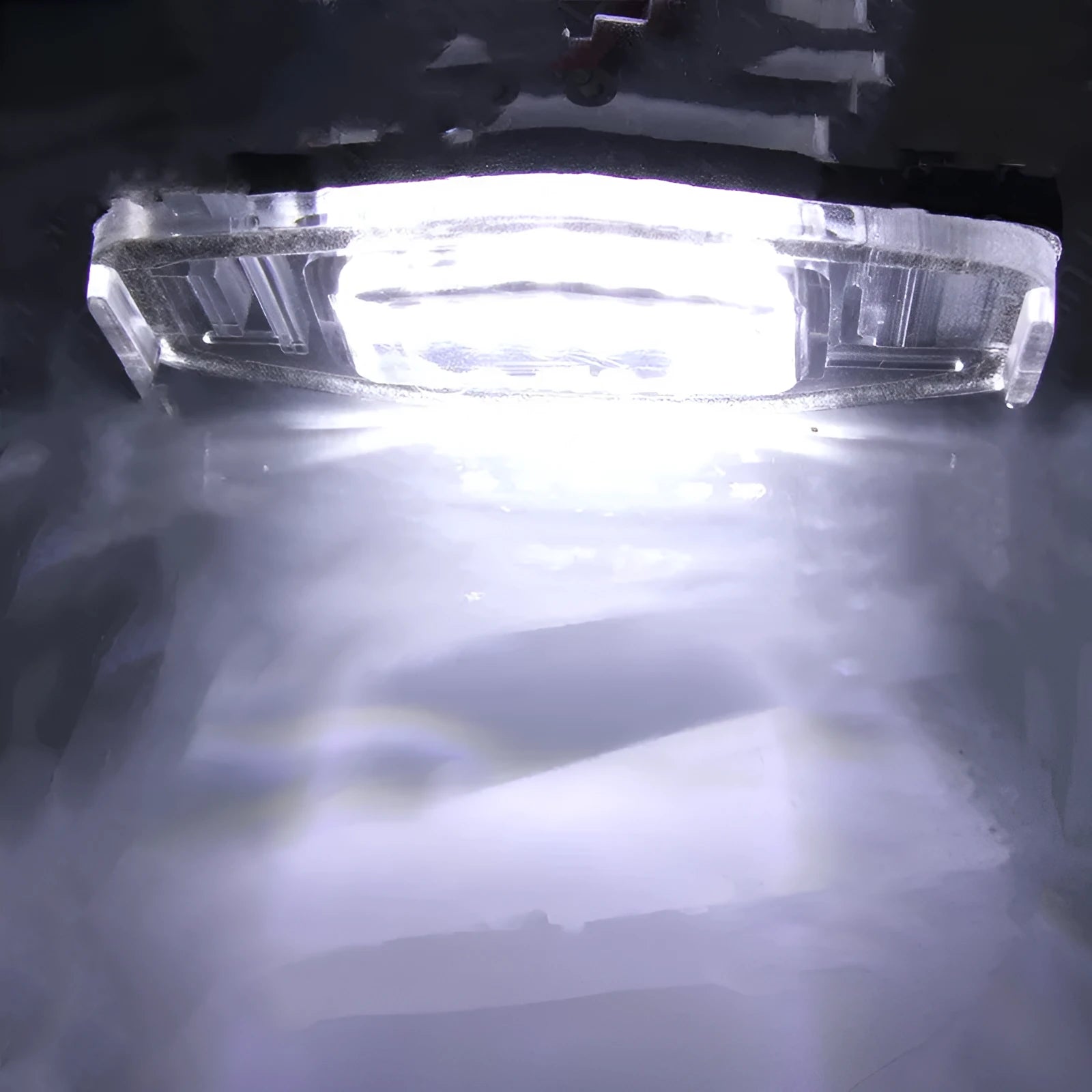 White LED license plate light unit for Honda CIVIC cars on a plain background.