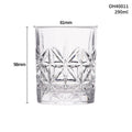 Crystal whiskey shot glass with thick bottom in various colours showing 301-400ml capacity