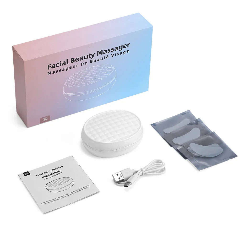 White red light EMS wireless eye and facial massager for dark circle reduction and relaxation