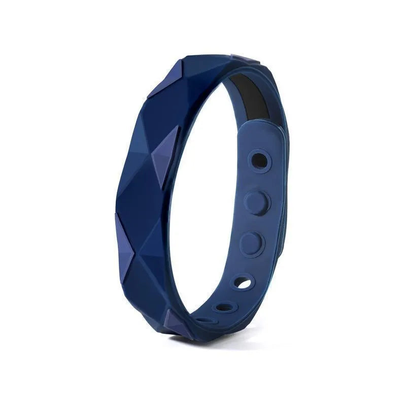 Waterproof anti-static silicone bracelet unisex sports wristband in black blue red and two-tone options