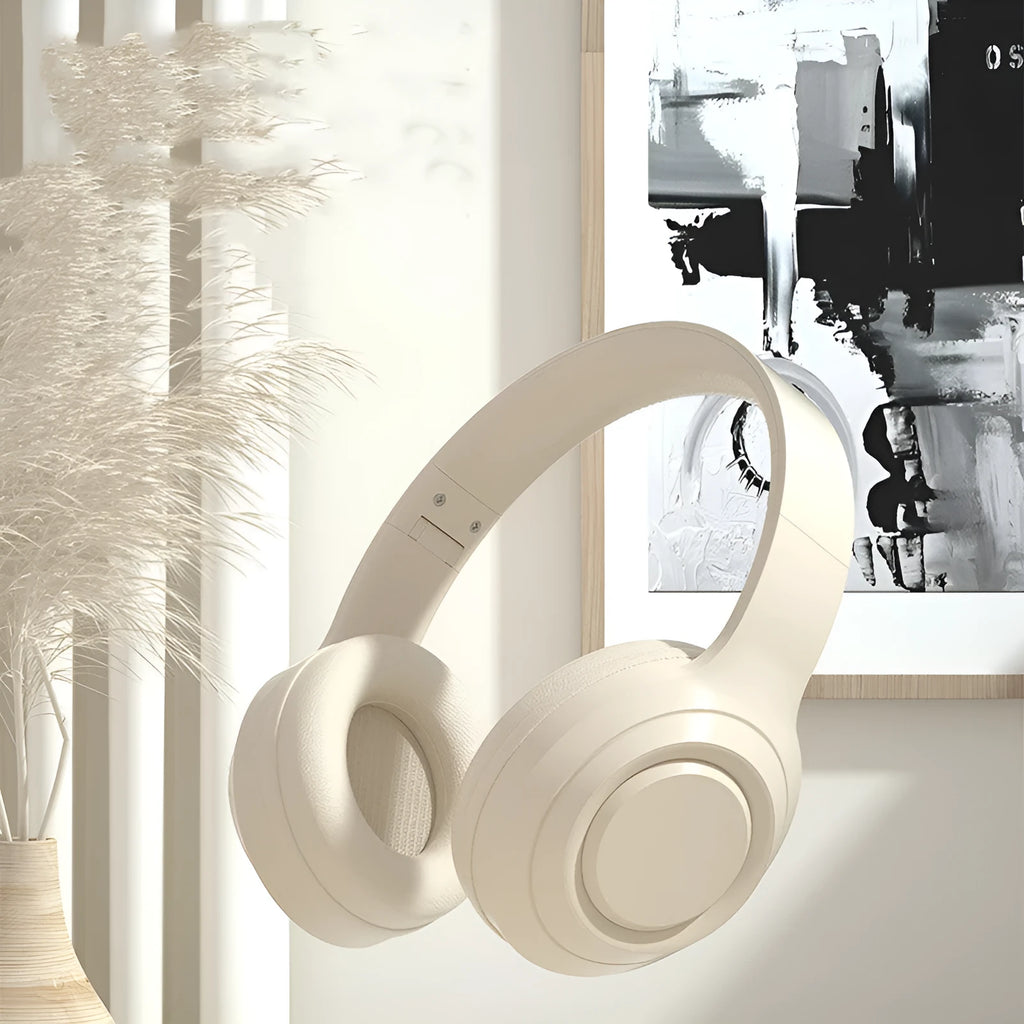 DR58 Bluetooth wireless headset with noise reduction in black, pink, or white colour options