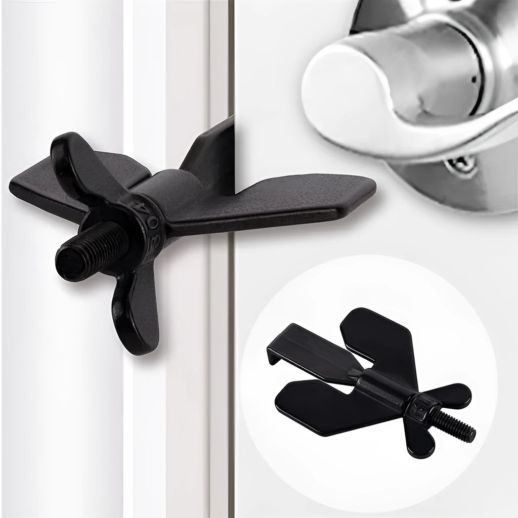 304 stainless steel portable door lock with thread installation for hotel and travel security