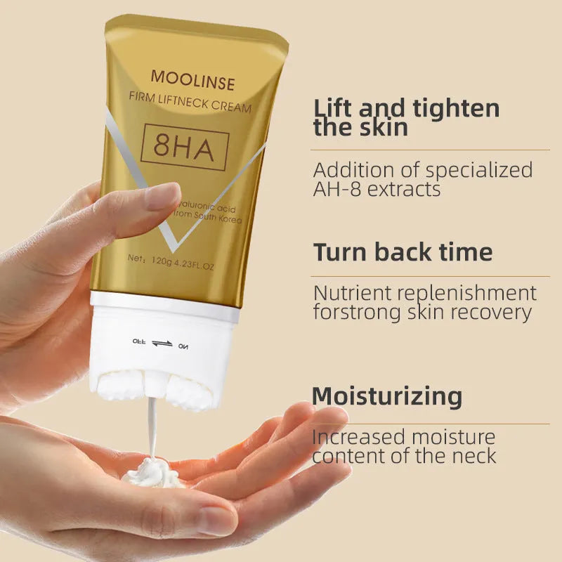 120ml neck cream jar with massaging applicator for lifting and firming neck treatment