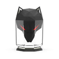 War Wolf ultrasonic air humidifier with colourful LED lights on desktop with USB cable